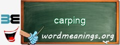 WordMeaning blackboard for carping